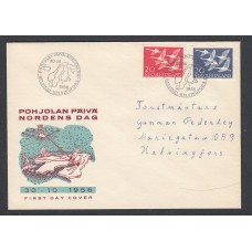 Finlandia Sobre Primer Dia FDC Yvert 445/446 Helisinki 1956