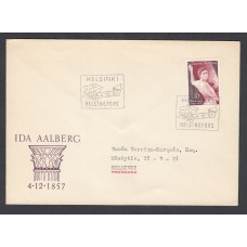 Finlandia Sobre Primer Dia FDC Yvert 466 - Helsinki - Teatro 1957