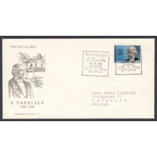 Finlandia Sobre Primer Dia FDC Yvert 606 - Topelius Nykarleby 1968