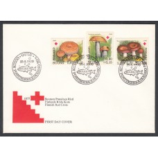 Finlandia Sobre Primer Dia FDC Yvert 828/830 - Setas Cruz Roja - 1980