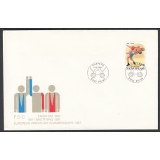 Finlandia Sobre Primer Dia FDC Yvert 977 - Deportes Lucha - 1987