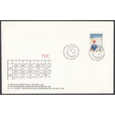 Finlandia Sobre Primer Dia FDC Yvert 980 - Deportes Bolos - 1987