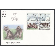 Finlandia Sobre Primer Dia FDC Yvert 1166/1169 - WWF Animales Fauna - 1993