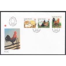 Finlandia Sobre Primer Dia FDC Yvert 1300/1302 - Aves Fauna - 1996