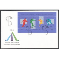 Finlandia Sobre Primer Dia FDC Yvert hb 11 - Deportes Invierno - 1995