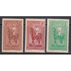 Madagascar - Correo 1936 Yvert 190/92 * Mh