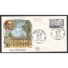 Francia Sobres Primer Dia FDC Yvert 1627 - Maurice de Broglie - 1970