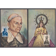 España II Centenario Tarjetas Máximas 1965 Edifil 1693/94 - Religión