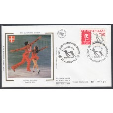 Francia Sobres Primer Dia FDC Yvert 2633 seda - Patinage Atrtistico 1990