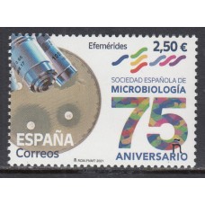 España II Centenario Correo 2021 Edifil 5528 ** Mnh  Microbiología