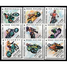 Mongolia - Correo 1981 Yvert 1097/105 ** Mnh Deportes motociclismo