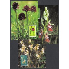 Liechtenstein Tarjetas Maximas Yvert 1242/1244 mk 210 - Flora 2002