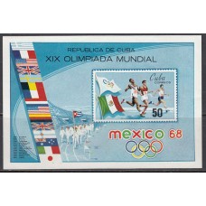 Cuba - Hojas 1968 Yvert 31 ** Mnh  Olimpiadas de Mejico