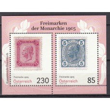 Austria Correo 2021 Yvert 3480/81 Hojita ** Mnh Sello 1905