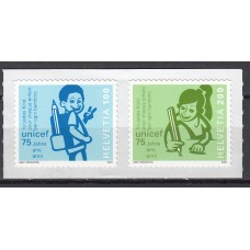 Suiza Correo 2021 Yvert 2664/65 ** Mnh Unicef 75 Aniversario