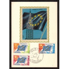 Francia - Carta Postal - Yvert 46/48 - Matasello Especial - Servicio Consejo Europeo 1975