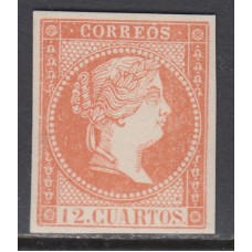 España Clásicos 1855 Edifil NE 1A ** Mnh Bonito Certificado Cómex