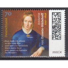 Alemania Federal Correo 2022 Yvert 3440 ** Mnh Droste Hulshoff