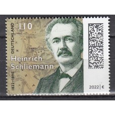 Alemania Federal Correo 2022 Yvert 3442 ** Mnh Heinrich Schliemann