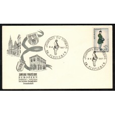 Francia Sobres Primer Dia FDC Yvert 1516 - Día del Sello Perpignan 1967