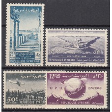 Siria Correo Yvert 32/3+A,30/1 ** Mnh 75 Aniversario UPU