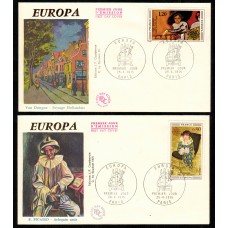 Francia Sobres Primer Dia FDC Yvert 1840/1841 - Europa Paris 1975