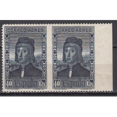 España Variedades 1930 Edifil 554sph ** Mnh - Pareja horizontal sin dentar enmedio