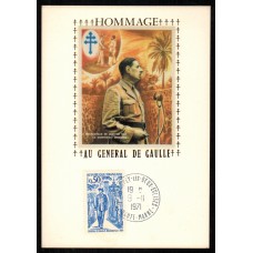 Francia - Carta Postal - Yvert 1696 seda - general de gaulle - Haute Marne