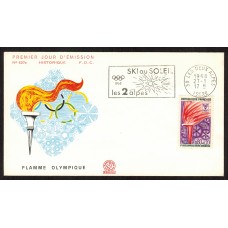 Francia Sobres Primer Dia FDC Yvert 1545 - Juegos Olímpicos Les deux Alpes 1968