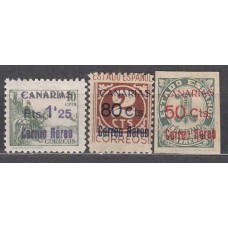 Canarias Correo 1938 Edifil 37/39 * Mh