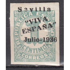 Locales Patrióticos Sevilla 1936 Edifil 18 ** Mnh