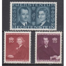 Liechtenstein - Correo 1943 Yvert 186/8 * Mh Personajes