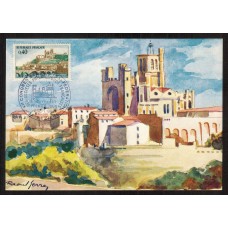 Francia - Carta Postal - Yvert 1567 - Exposición Filatélica Beziers 1968