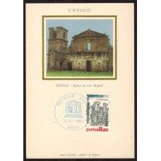 Francia - Carta Postal - Yvert 72 - Unesco Paris 1982 Iglesia de san Miguel