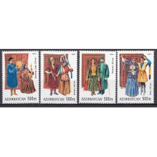 Azerbaijan - Correo Yvert 502/5 ** Mnh Trajes Regionales