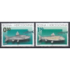 Herceg Bosna - Correo Yvert 49/50 ** Mnh Fauna - Peces