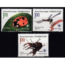 República Serbia (de Bosnia) - Correo Yvert 443/45 ** Mnh  Fauna - Insectos