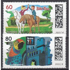 Alemania Federal Correo 2021 Yvert 3433/34 ** Mnh Bibi y Tina/Heroes Infantiles