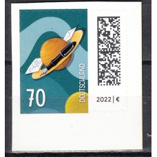 Alemania Federal Correo 2022 Yvert 3458 ** Mnh Carta en Orbita Adhesivo de Carnet