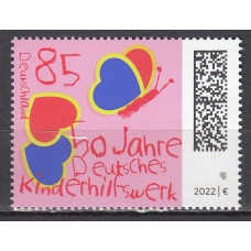 Alemania Federal Correo 2022 Yvert 3454 ** Mnh Caridad de los Niños Alemanes