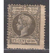 Fernando Poo Sueltos 1899 Edifil 63 * Mh