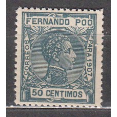 Fernando Poo Sueltos 1907 Edifil 160 ** Mnh