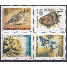 República Serbia (de Bosnia) - Correo Yvert 39/42 ** Mnh Flora y Fauna