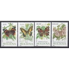 Moldavia - Correo Yvert 67/70 ** Mnh Fauna - Mariposas