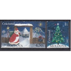 Moldavia - Correo Yvert 524/25 ** Mnh Navidad