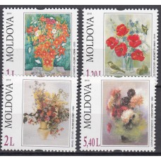 Moldavia - Correo Yvert 621/24 ** Mnh Arte - Flores