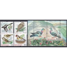 Moldavia - Correo Yvert 611/14 + Hoja 52 ** Mnh Fauna - Aves