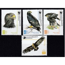 Georgia - Correo Yvert 420/23 ** Mnh WWF - Fauna - Aves Rapaces