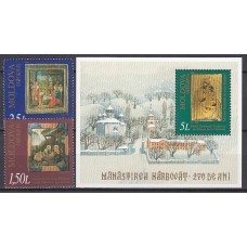 Moldavia - Correo Yvert 325/26 + Hoja 24 ** Mnh