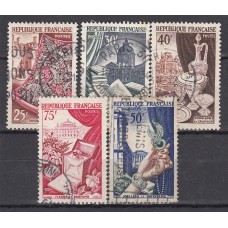 Francia - Correo 1954 Yvert 970/74 usado